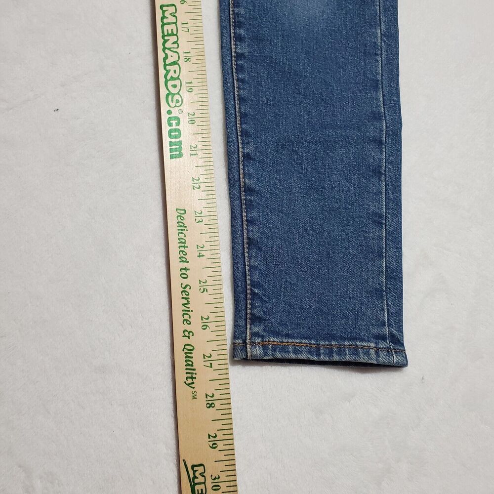 Levis Premium Womens 26 Blue Denim Jeans Wedgie Skinny Distressed Button Fly - Picture 13 of 14